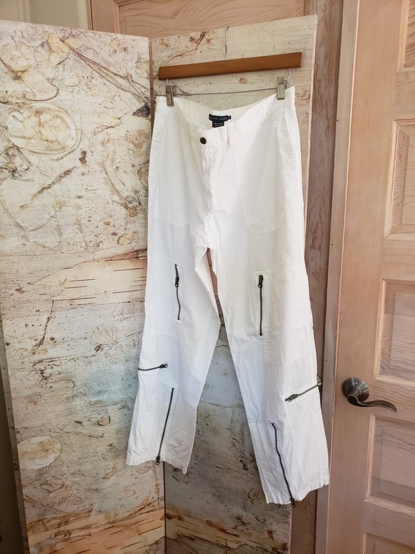 Vintage Ralph Lauren Cargo Pants Womens Zip Pockets Parachute Utility 14
