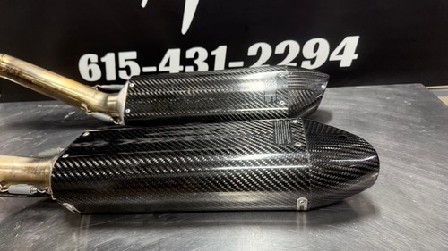 USED YOSHI STAINLESS SLIP ON EXHAUST CARBON FIBER MUFFLERS 08-20 SUZUKI HAYABUSA - Bild 8 von 14
