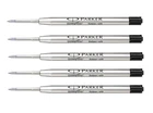 5 x Parker Ball Point Pen Refill Refills, Medium Tip, Black Ink, Jotter, Classic