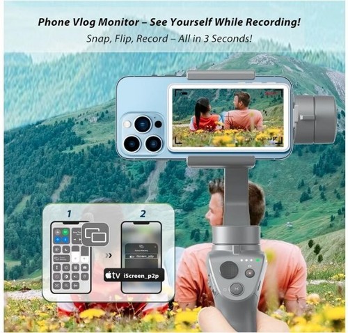 Vlog Selfie Monitor Screen for Media Content Creators, 4K Wireless Back Camera M - 第 6/7 張圖片