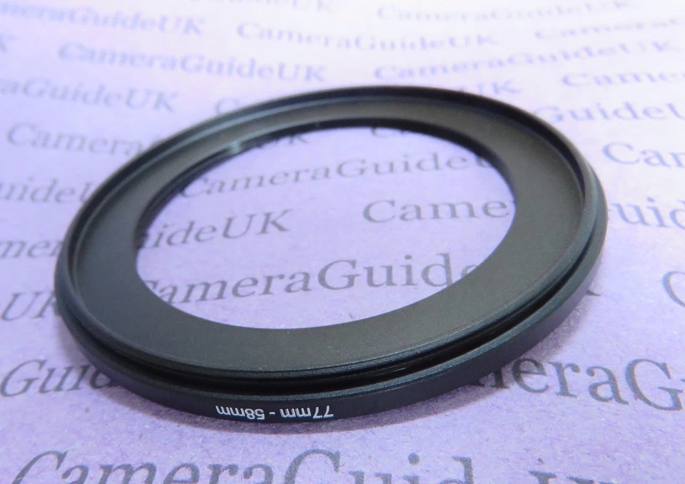 77mm to 58mm 77mm-58mm Stepping Step Down Filter Ring Adapter 77mm-58mm - Image 2 of 2