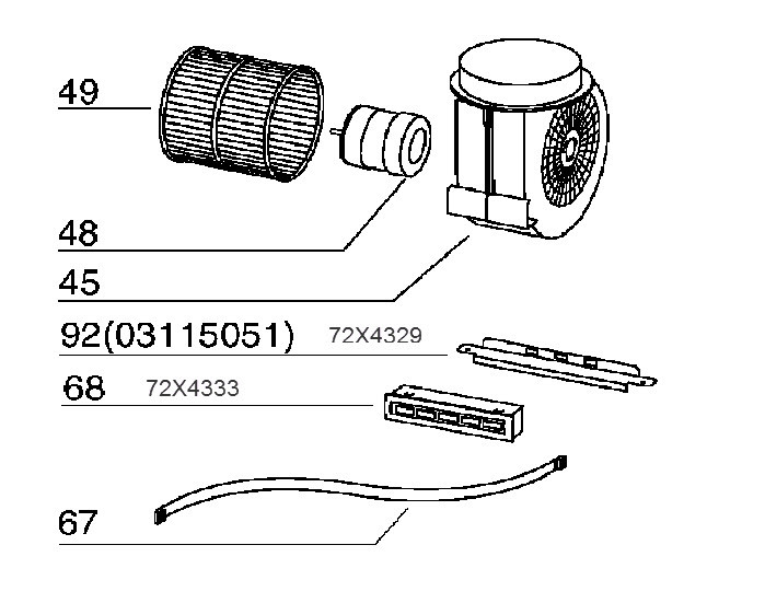 Support commandes pour hotte Brandt 72X4329 - Pièce de rechange pour hotte de cuisine