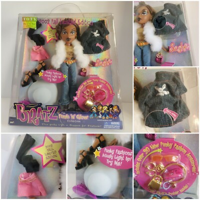 Bratz Sasha Doll Funk  N  Glow 1st Edition 2002 Original MGA NRFB Y2K Glows New