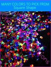 SQUARE Shape U Choose Color Nail Art  Acrylic  Gel  Body Art  Face  Festival  Crafts