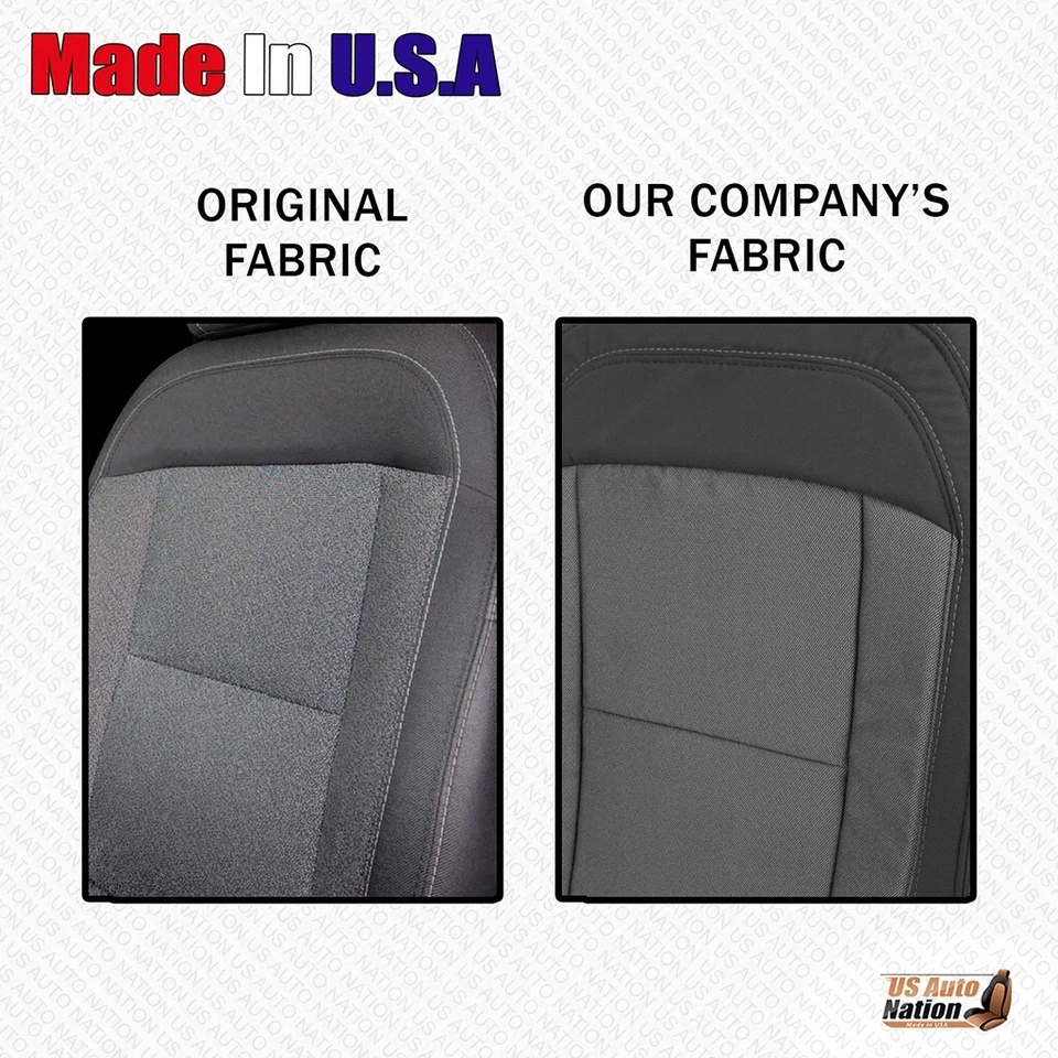 2014-2024 para Dodge Ram ProMaster delantero conductor inferior y superior cubierta de tela gris Foto 2 de 4