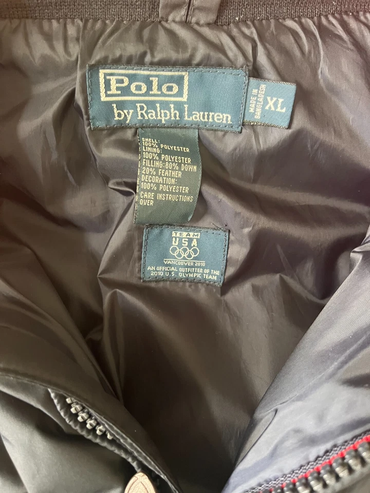 Chaqueta acolchada vintage Polo Ralph Lauren Gran Bretaña azul/rojo/blanco talla XL Foto 4 de 4