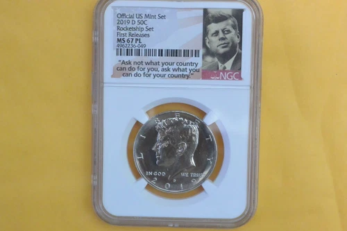 2019 D 50C Kennedy Half Dollar Rocketship Set NGC MS67PL First Releases