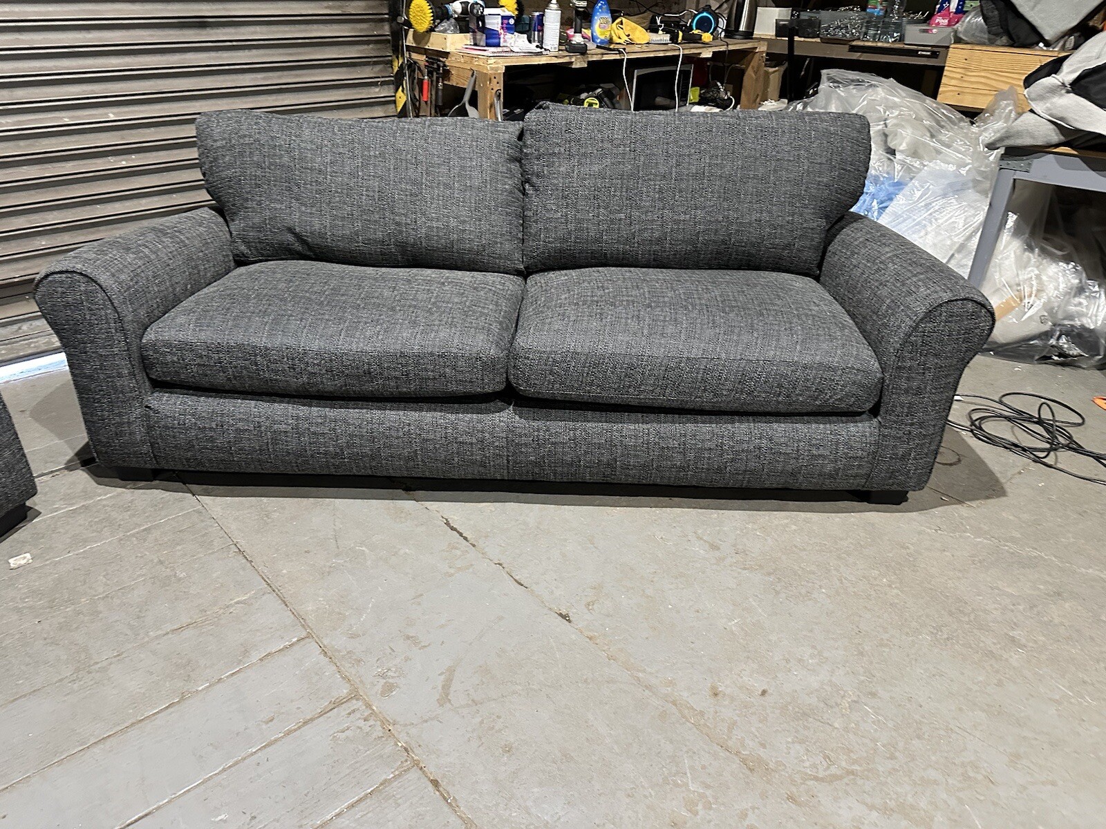 Habitat Lisbon Fabric 4 & 4 Seater Sofa Charcoal eBay