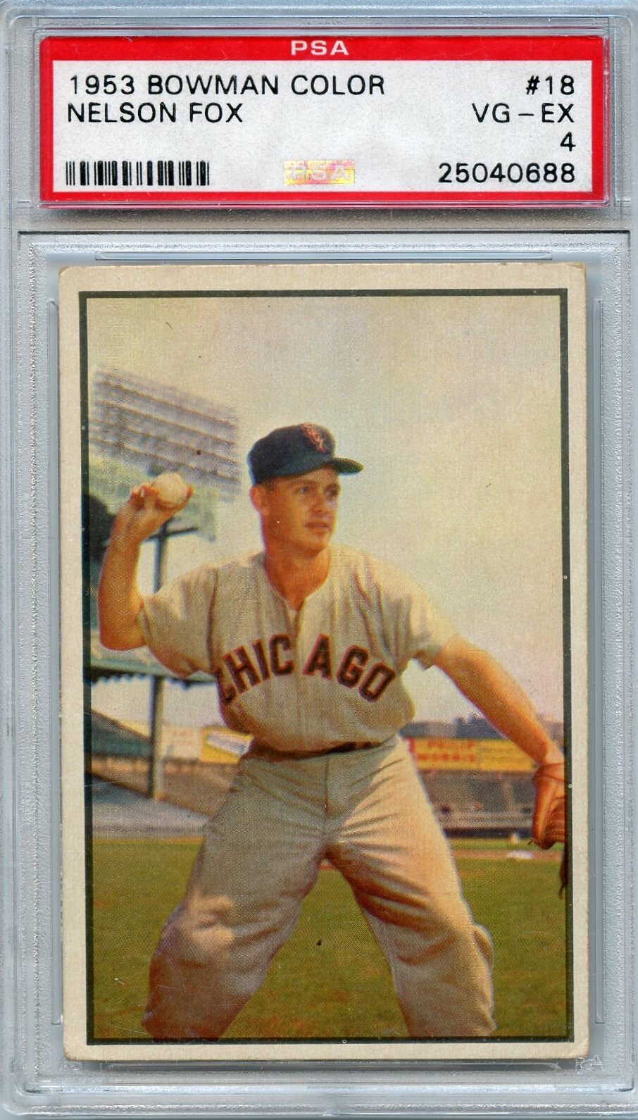 1953 Bowman Nellie Fox Chicago White Sox  #18  🚀😳💥 PSA Graded 4