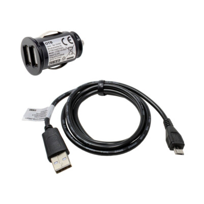 Kfz Ladeset kompatibel mit PocketBook Basic Lux 4, Dual USB Adapter+Kabel, 2,1A