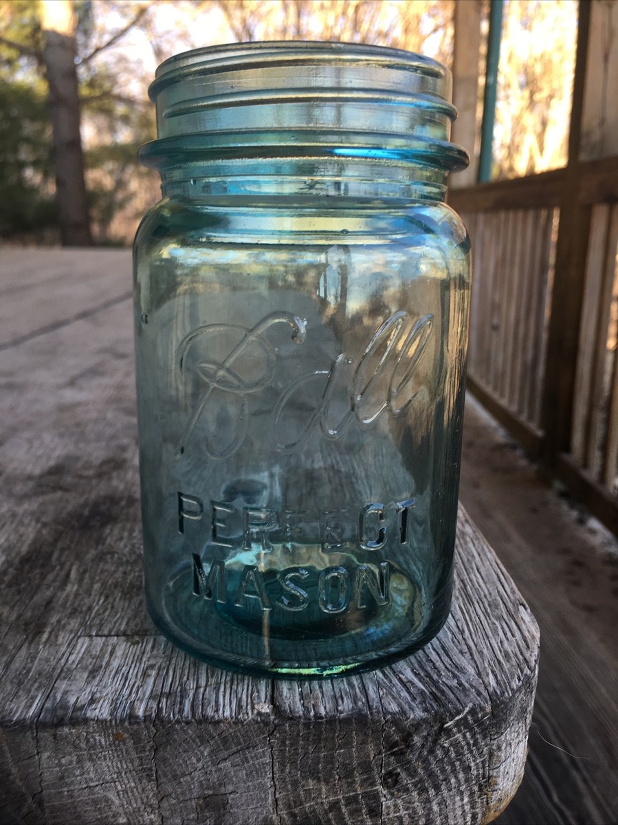 Vintage Blue Ball Mason Jar *Rare* Number 7 Clean | eBay