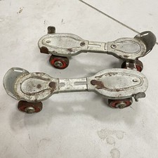 Vintage Metal Roller Skates Adjustable Metal Wheels Globe Union - BN