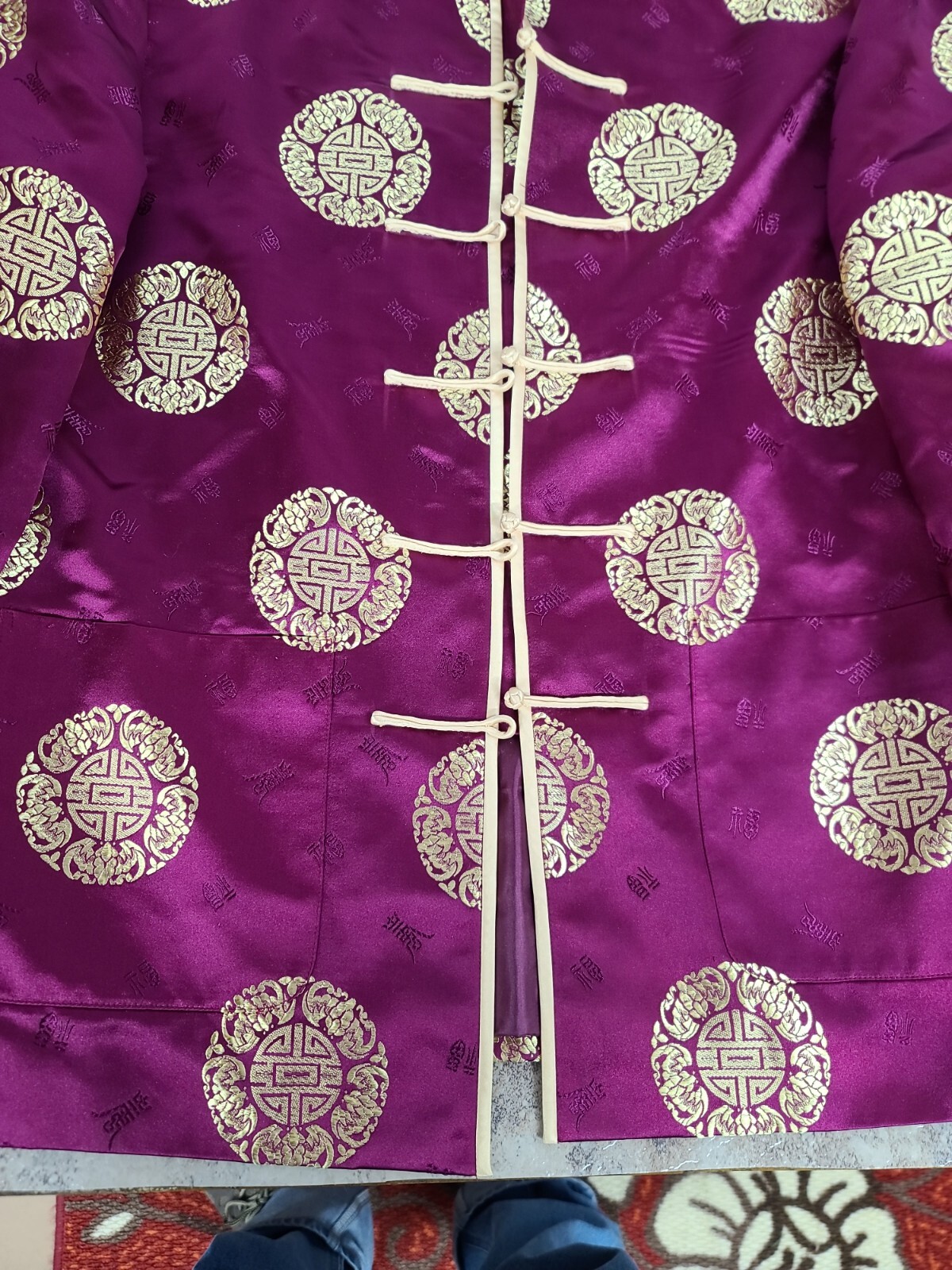 Longevity Design Brocade Mandarin Jacket - Lined - image 9