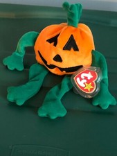 RETIRED 1998 TY BEANIE BABIES PUMPKIN W/  PE PELLETS