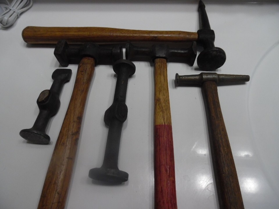 6 VINTAGE AUTO BODY HAMMERS/ HEADS/ TOOLS eBay