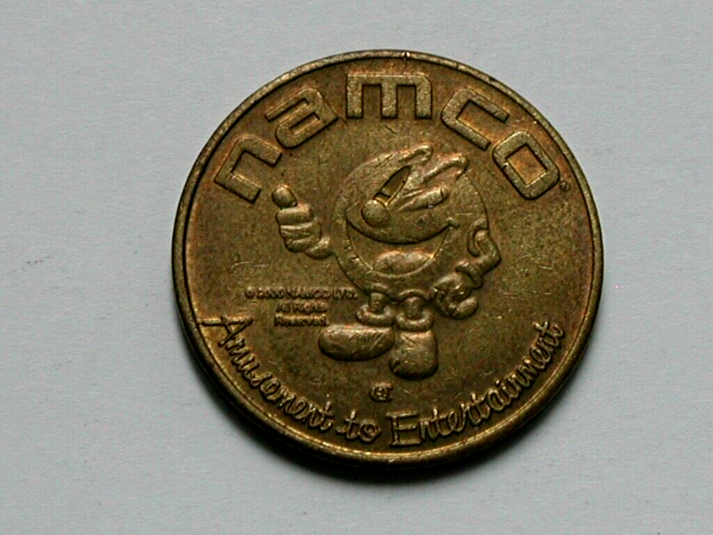 2000 NAMCO Pac-Man Brass Arcade Game Token - Amusment to