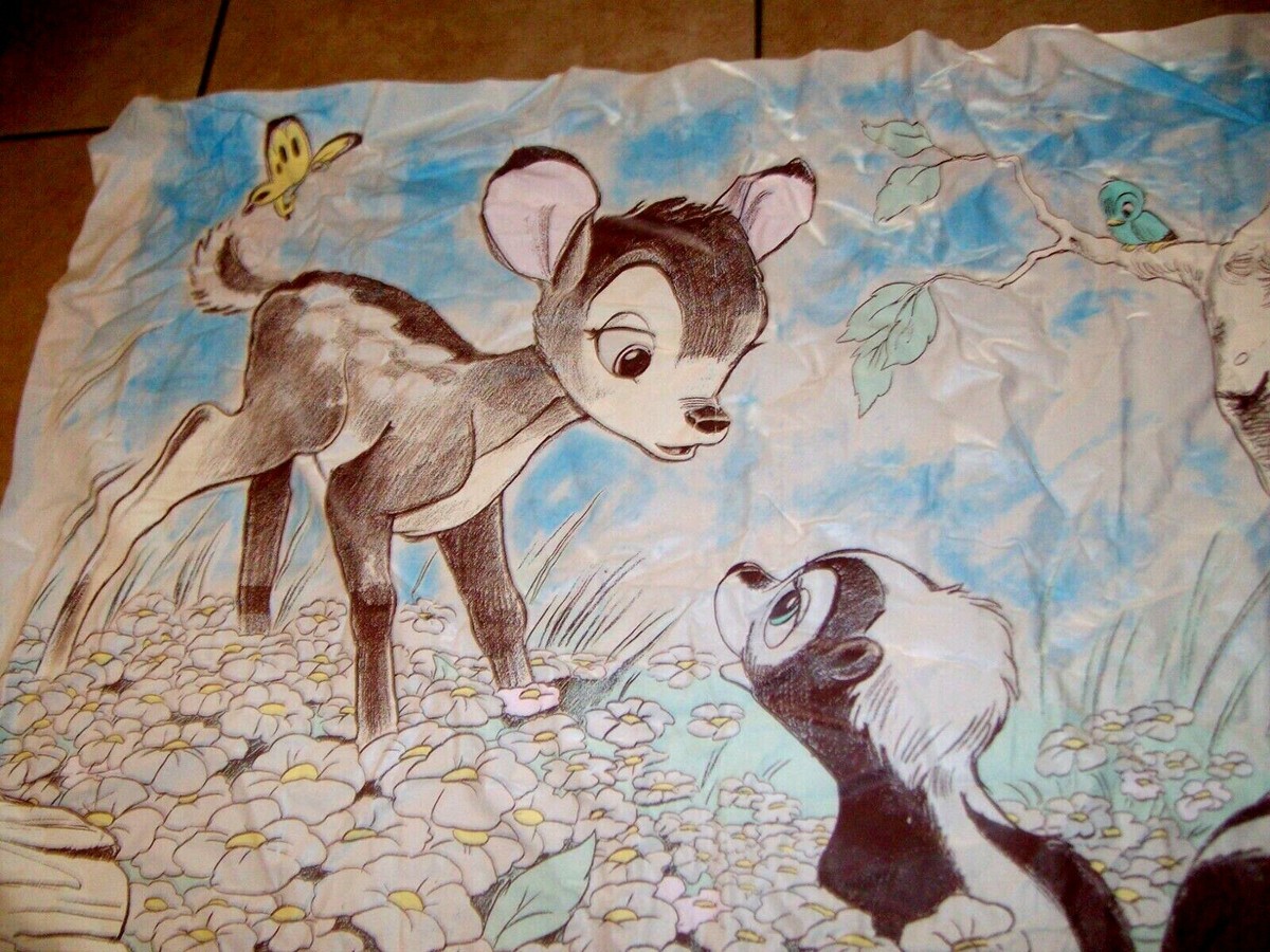 トライアルセット・サンプル bambi Vintage Bambi Flower Skunk vinyl Play Mat hanging art Disney 31