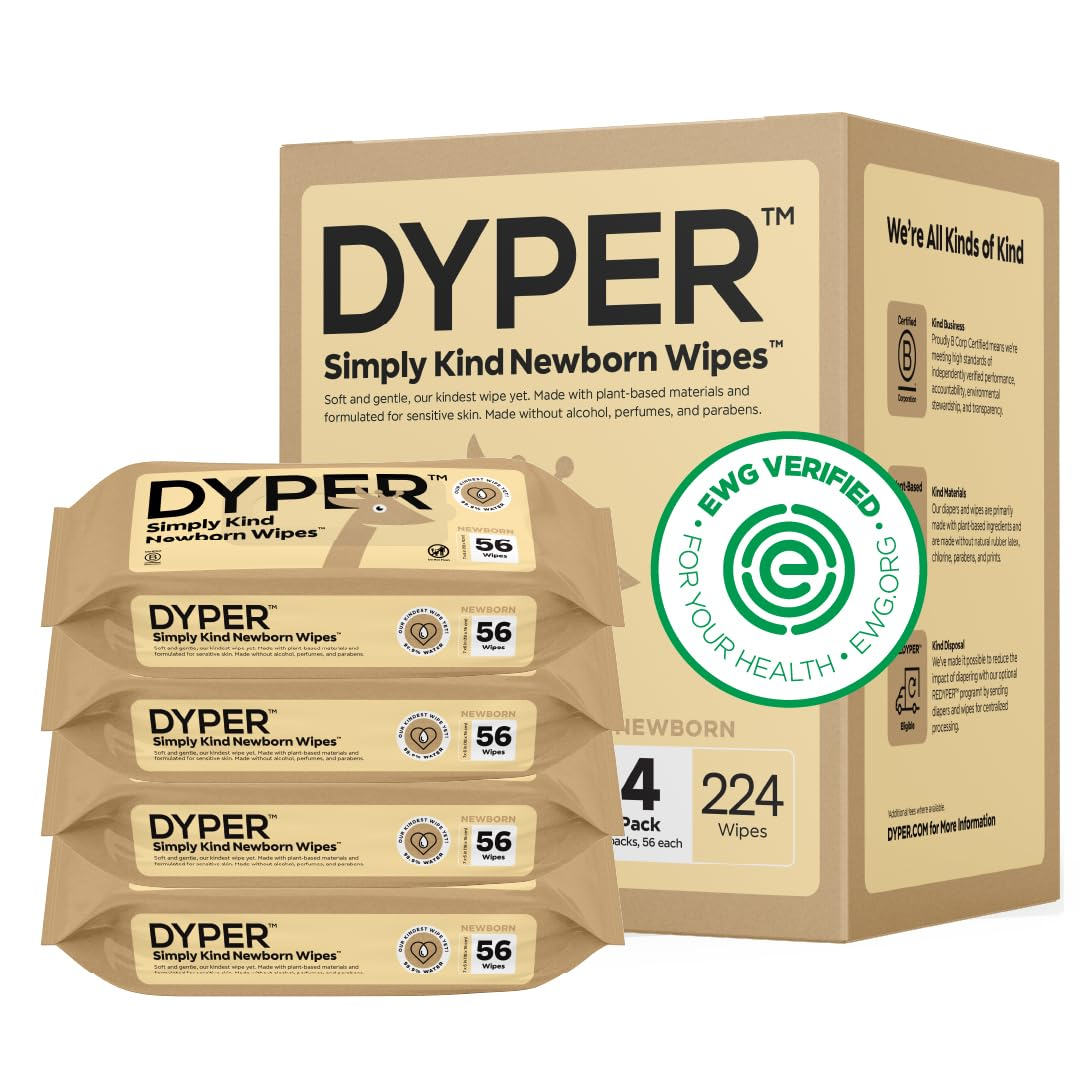 Plastic-free 99.9% water newborn baby wipes 100% plant-based verified