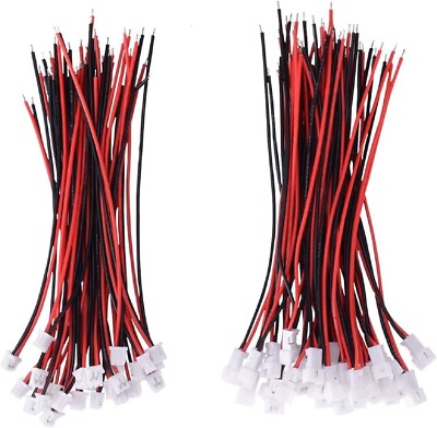 10 or 30 Pairs JST 1.25Mm 2 Pin Micro Male Female Connector Plug with Red Black
