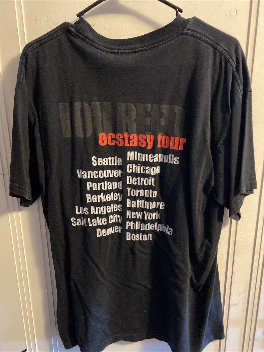 Vintage Genuine 2000 LOU REED ECSTASY TOUR T-Shirt L Velvet Vintage Genuine 2000 LOU REED ECSTASY TOUR T-Shirt L Velvet