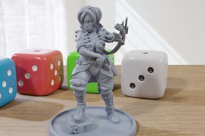 Female Cyber Doc - 3D Printed Proxy Minifigures for Sci-Fi / Cyberpunk Miniature