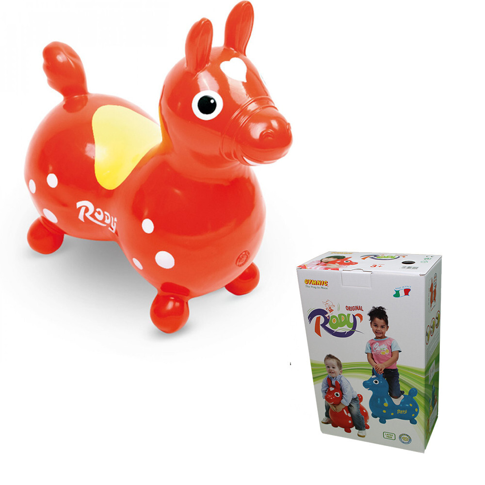 Original Rody rot Hüpfpferd Hüpftier Hüpfball Hüpfpony Hüpfer Hüpfpferdchen NEU