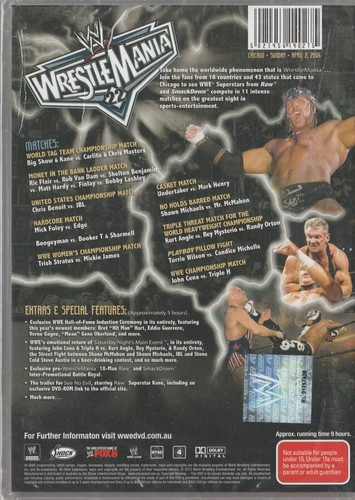 WWE-WrestleMania 22 XXII (DVD, 2006, 3-Disc Set) Region 4 - Picture 2 of 2