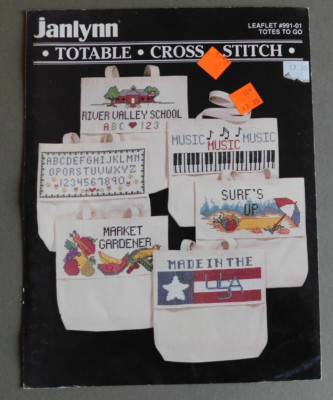 Janlynn: Totable Cross Stitch - #991-01 Totes to Go - music surf garden USA ABC