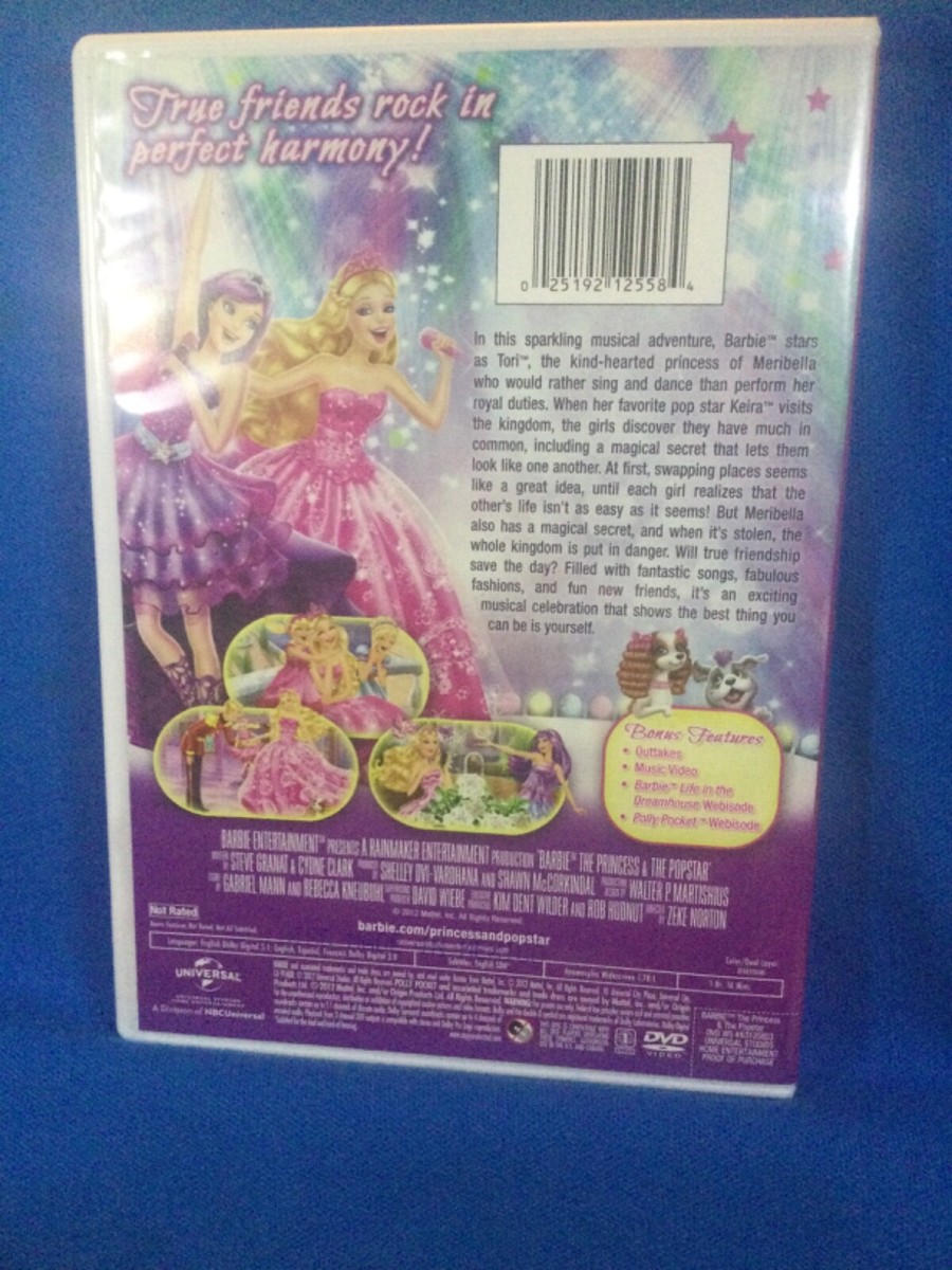 Barbie: the Princess & the Popstar (DVD, 2012) 25192125584| eBay