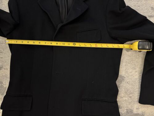 Gucci Black Overcoat, Men Size 38, Fabric Is 100% Cashmere, Single Breasted. - Picture 10 of 13