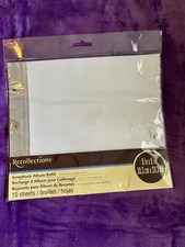Recollections Scrapbook Album Refill Pages 8" x 8" 10 Sheets NEW