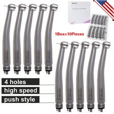 10 PCS NSK PANA MAX Style Dental High Speed Handpiece Push Button 4Hole