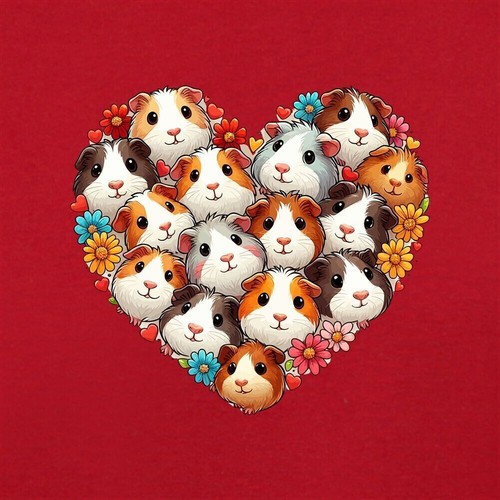 Love Heart Style Guinea Pigs - Kids Hoodie / Sweater - Guineas Pig Boars Pet - Picture 2 of 20
