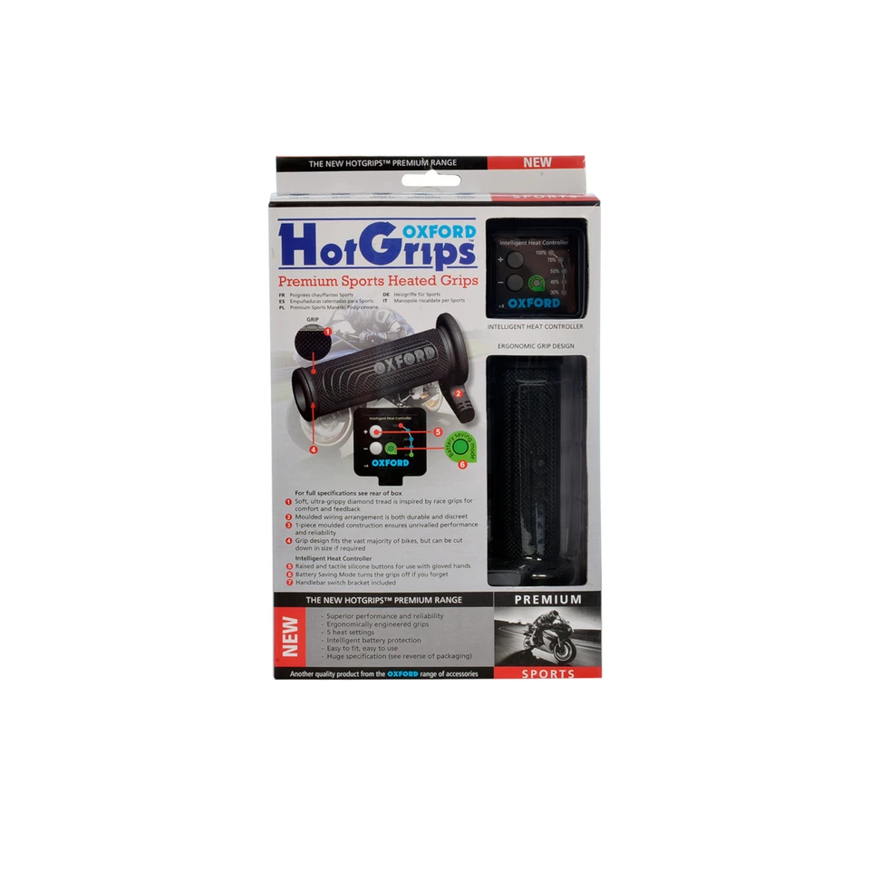 Empuñaduras Oxford Hot para Honda CRF1000L Africa Twin 2016-2019 Premium Sport Foto 2 de 4