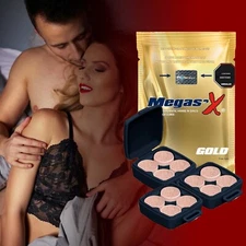 MegasX Gold 10X Extra Sex Powers Booster Supplement Bed Power For Men