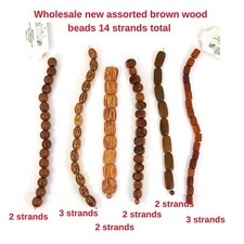 Wood Beads Assorted Designs and Shapes for Crafts and Jewelry Making 583-0036