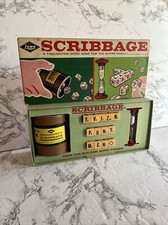 Vintage SCRIBBAGE Word Game 1963 E. S. Lowe No. 954 Made in USA