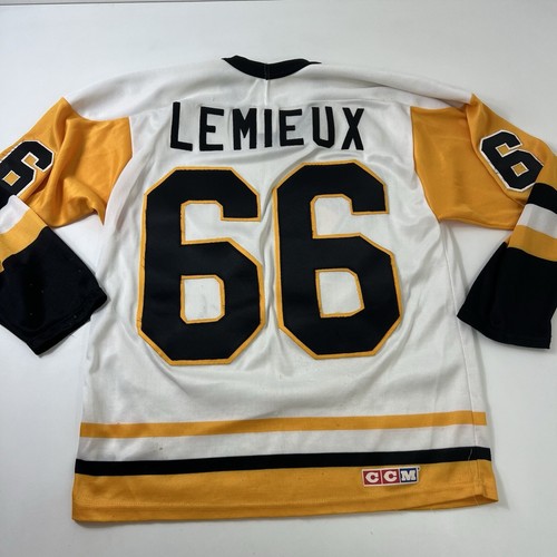 Vintage Mario Lemieux Pittsburgh Penguins #66 CCM Maska Hockey Trikot Herren M - Bild 18 von 21