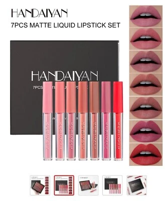7PC Handaiyan Matte Long-lasting Lip Gloss Liquid Lipstick Makeup Assorted - image 1 of 4