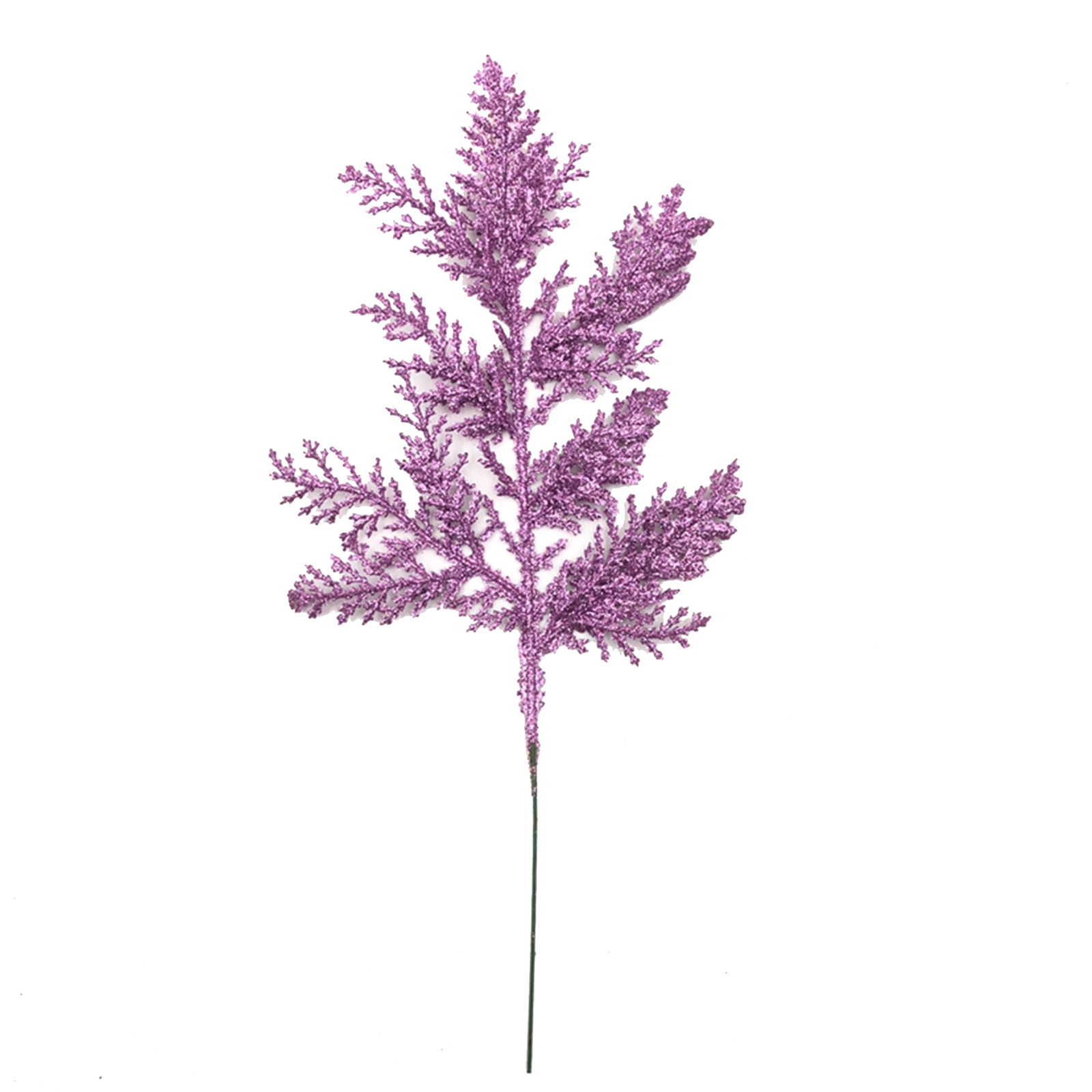 10PCS Glitter Fern Leaf Christmas Tree Scene Festive Decors Artificial