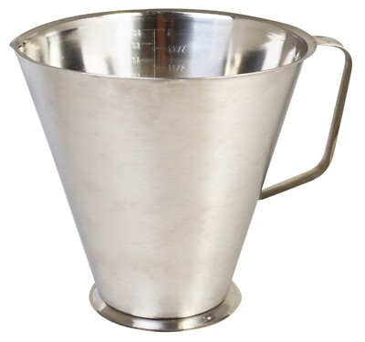 Messkanne Edelstahl Metall Sunnex 1 oder 2 Liter graduiert