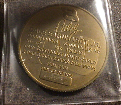 Dale Earnhardt Jr The Victory Mint Solid Bronze Medallion
