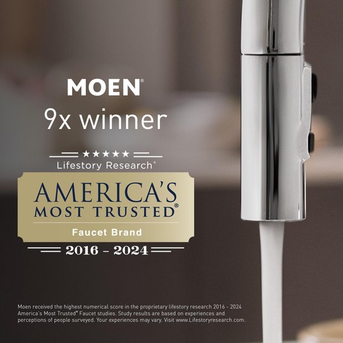 Moen Brantford Brushed Nickel Two-Handle Deck Mount Roman Tub Faucet Trim T933BN - Picture 3 of 7
