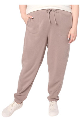 AnyBody Women's Brushed French Terry Sweatpant SmokeyTaupe