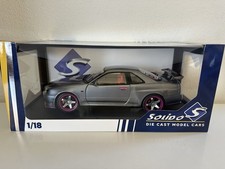 Solido 1:18 Nissan Skyline GT-R R34 Silver Pink Diecast Car Model