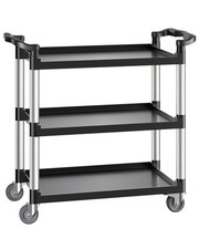 VEVOR Heavy Duty Utility Cart 500 lbs Capacity 3-tier Service Cart with Wheels