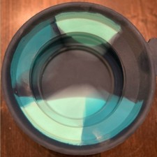 Collapsible Travel Portable Silicone Pet Dog Or Cat Colorful Bowl Blue Green