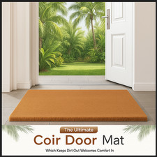 Coconut Coir Door Mat Outdoor Indoor Rubber Backing Entrance Non-Slip Floor Mat