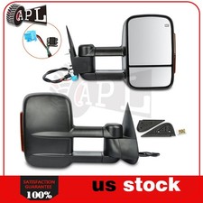 Power Heated Turn Signal Tow Mirrors For 2003-2007 Chevy Gmc Pair Black Power Heated Turn Signal Tow Mirrors For 2003-2007 Chevy Gmc Pair Black