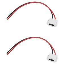 2pcs Type-C White Square  USB-C Female Socket...